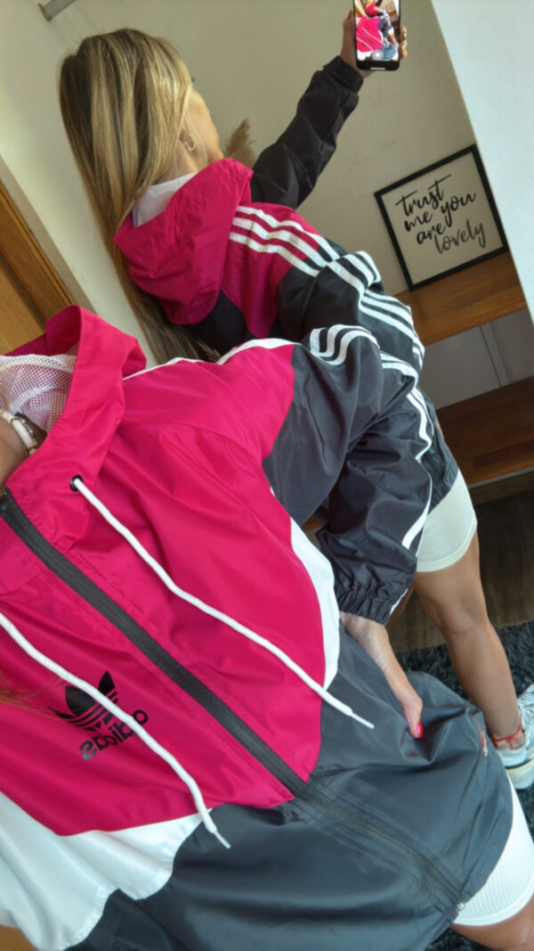 Campera ADIDAS impermeable Vintage 3 Tiras - Imagen 8