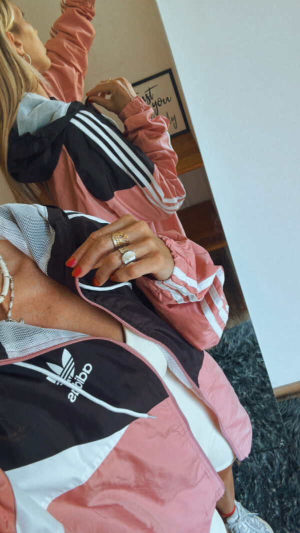 Campera ADIDAS impermeable Vintage 3 Tiras - Imagen 5