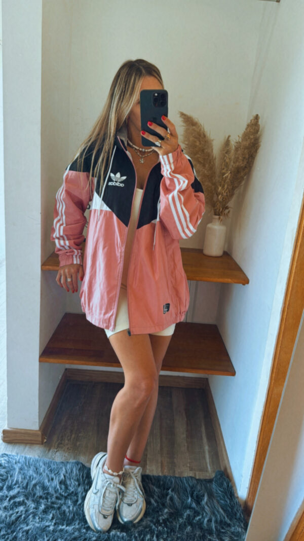 Campera ADIDAS impermeable Vintage 3 Tiras - Imagen 2