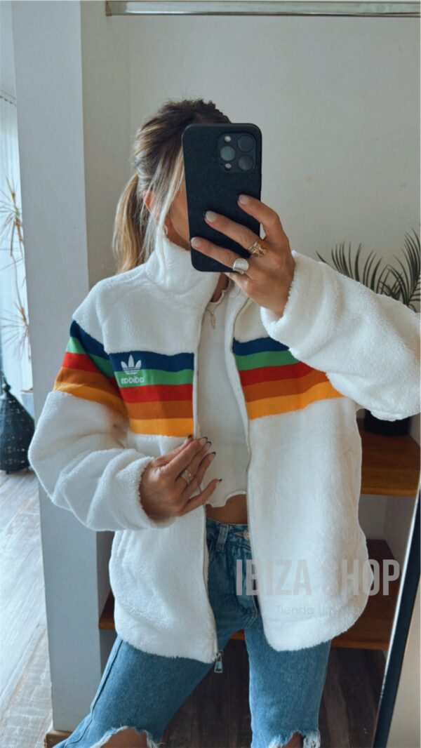 Campera ADIDAS Originals Corderito Multicolor - Imagen 4