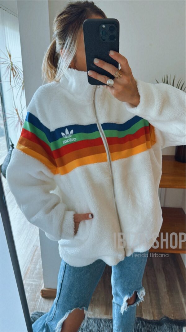 Campera ADIDAS Originals Corderito Multicolor - Imagen 5