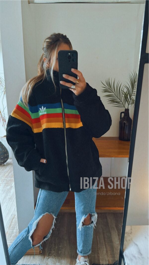Campera ADIDAS Originals Corderito Multicolor - Imagen 9