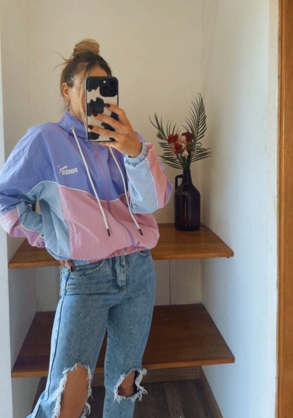 Campera Retro PUMA Rompeviento Corta(Tonos Pasteles) - Imagen 9