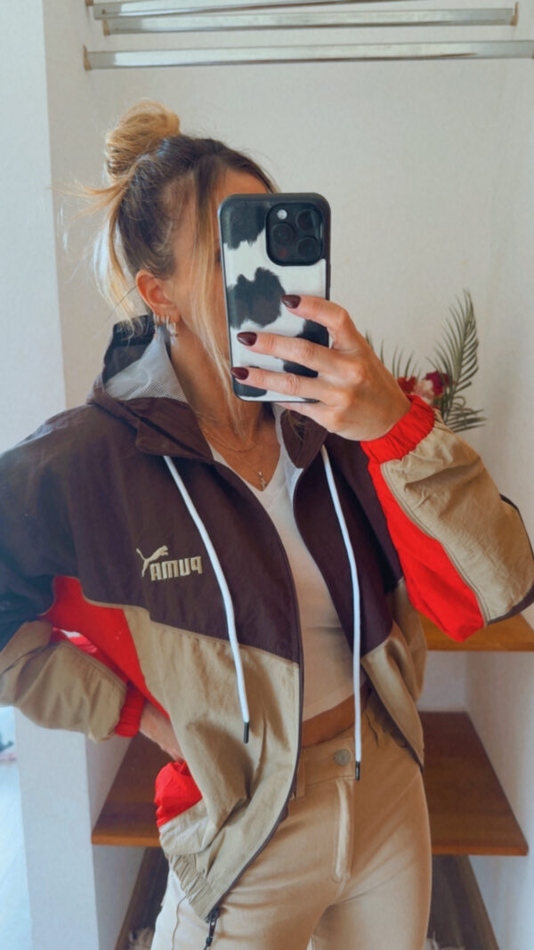 Campera Retro PUMA Rompeviento Corta(Tonos Tostados) - Imagen 11