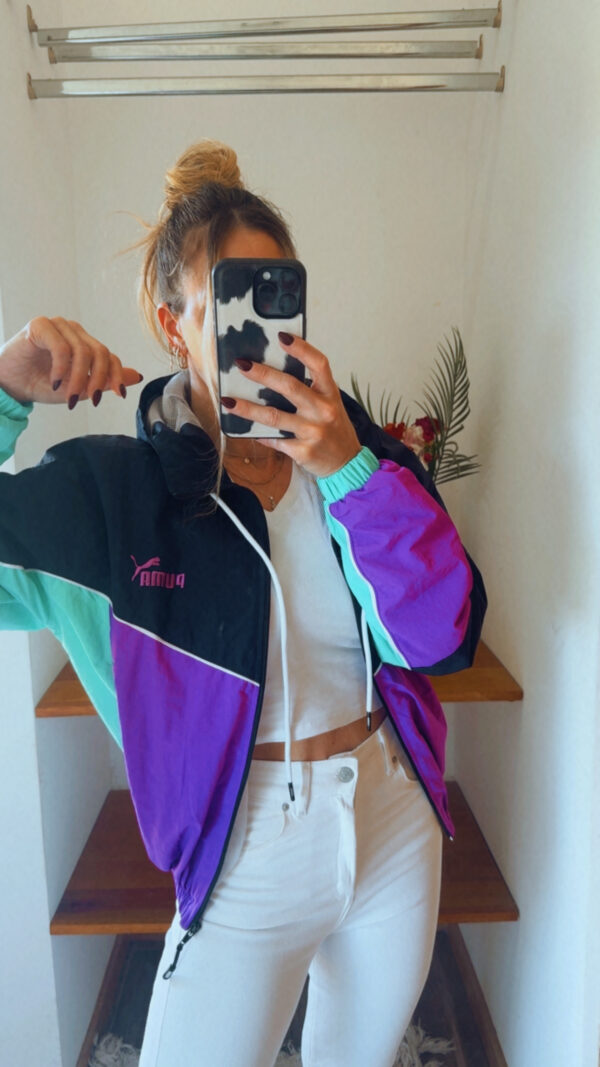 Campera Retro PUMA Rompeviento Corta(Tonos Fuertes) - Imagen 5