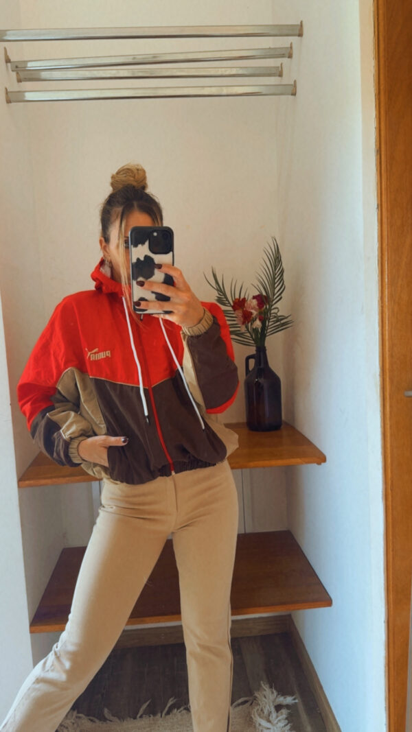 Campera Retro PUMA Rompeviento Corta(Tonos Tostados) - Imagen 2