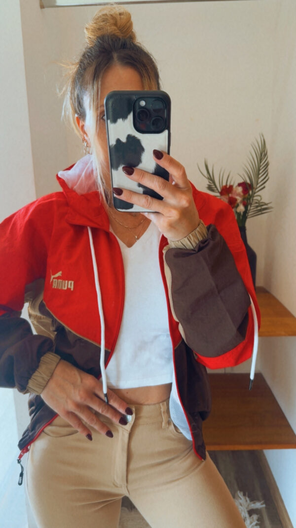 Campera Retro PUMA Rompeviento Corta(Tonos Tostados) - Imagen 4