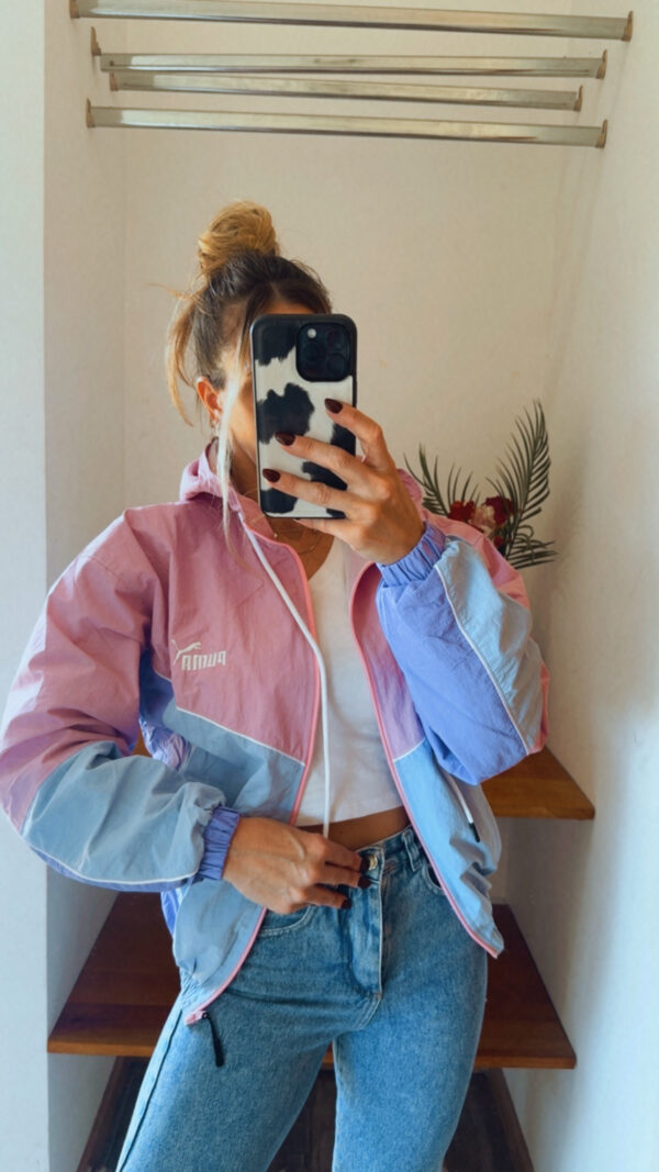 Campera Retro PUMA Rompeviento Corta(Tonos Pasteles) - Imagen 6