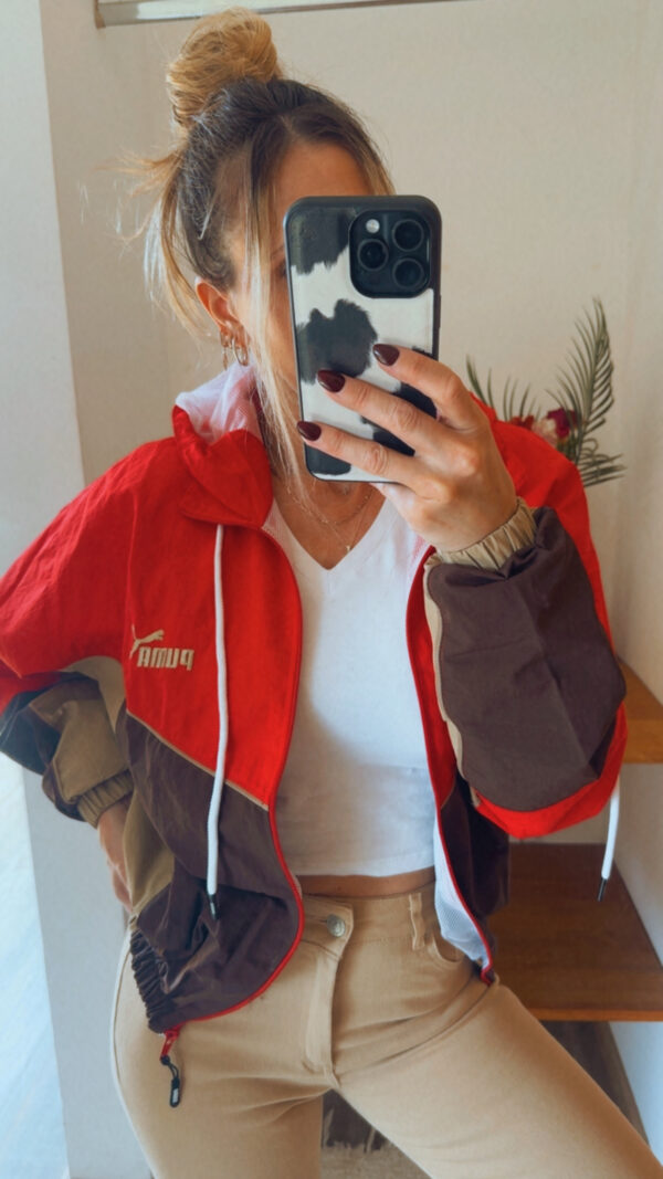 Campera Retro PUMA Rompeviento Corta(Tonos Tostados) - Imagen 5