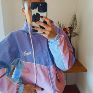 Campera Retro PUMA Rompeviento Corta(Tonos Pasteles)