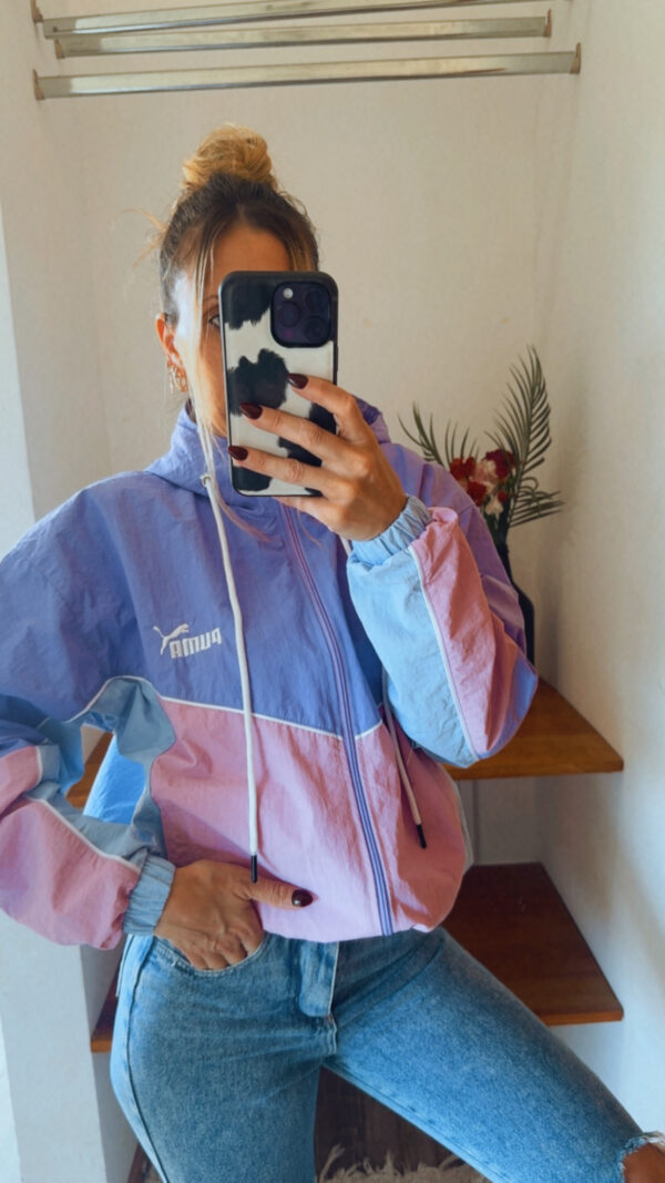 Campera Retro PUMA Rompeviento Corta(Tonos Pasteles)