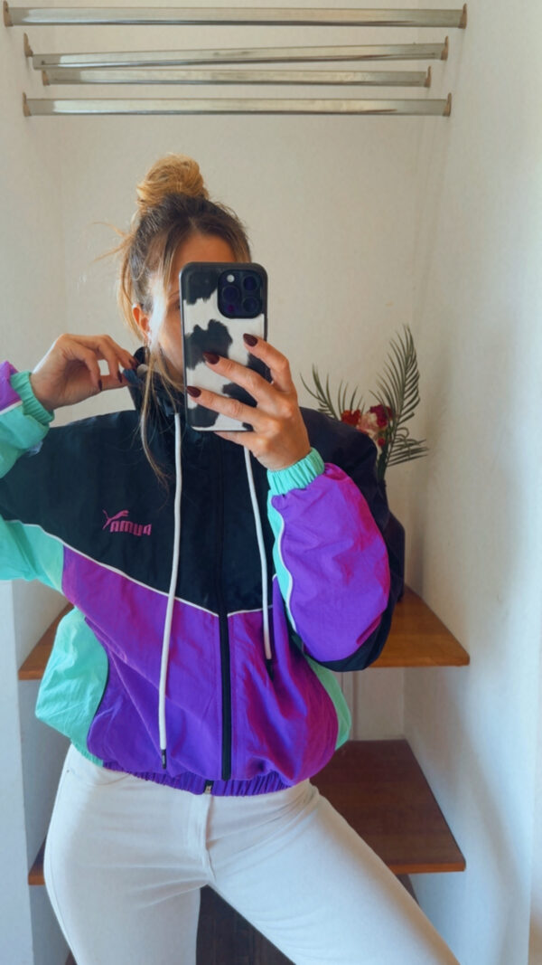 Campera Retro PUMA Rompeviento Corta(Tonos Fuertes) - Imagen 3