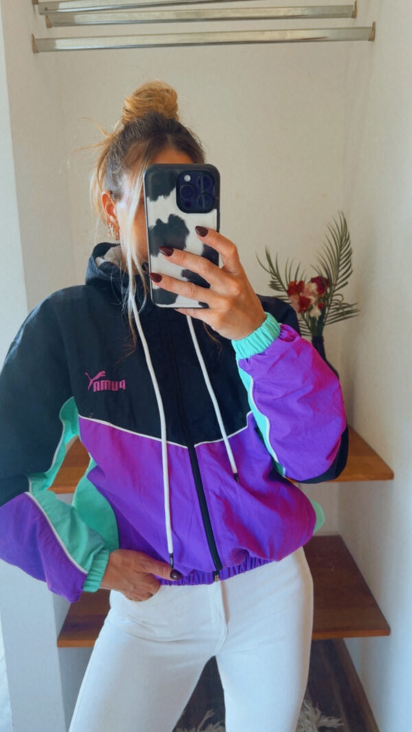 Campera Retro PUMA Rompeviento Corta(Tonos Fuertes) - Imagen 4