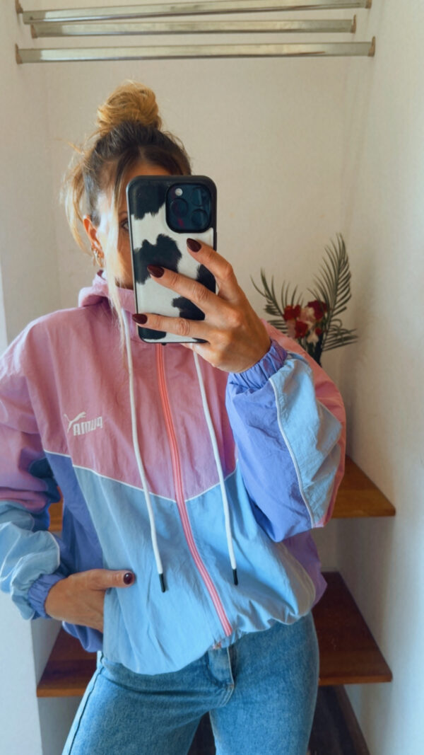 Campera Retro PUMA Rompeviento Corta(Tonos Pasteles) - Imagen 5