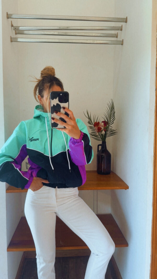 Campera Retro PUMA Rompeviento Corta(Tonos Fuertes)