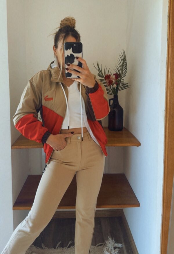 Campera Retro PUMA Rompeviento Corta(Tonos Tostados)