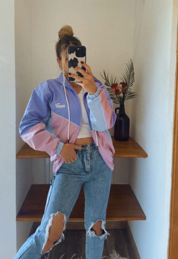 Campera Retro PUMA Rompeviento Corta(Tonos Pasteles) - Imagen 11