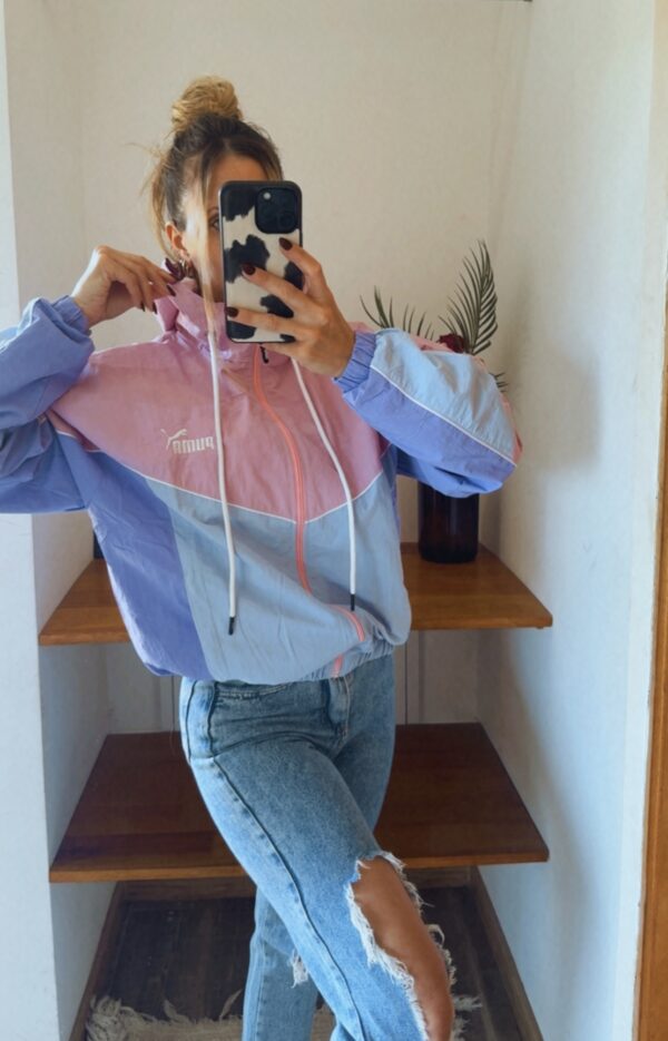 Campera Retro PUMA Rompeviento Corta(Tonos Pasteles) - Imagen 3